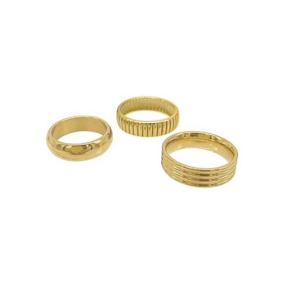 Adornia Wide Stacking Band Set Ring #120